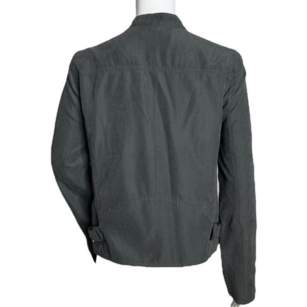 Staccato Jacket Womens Medium Gray Neutral Casual Moto Biker Emo‎ Grunge Edgy - Picture 4 of 7